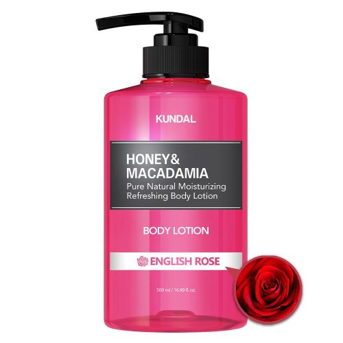 KUNDAL Honey&Macadamia Angol Rózsa testápoló lotion Aloe vera kivonattal 500 ml