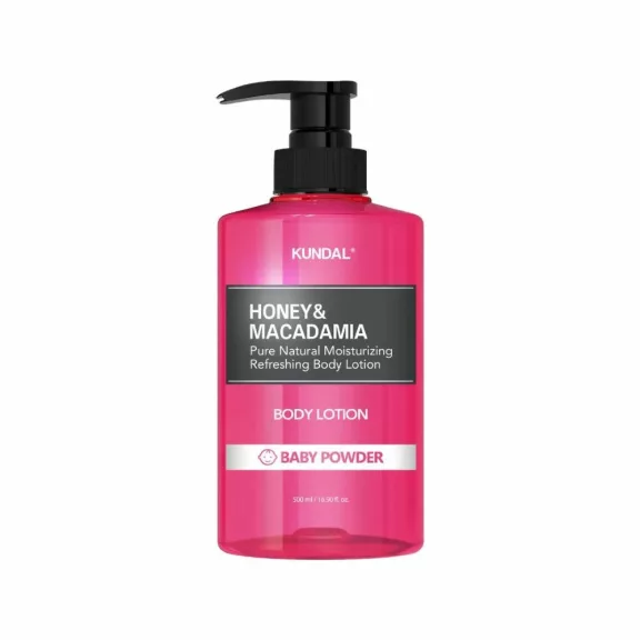 KUNDAL Honey&Macadamia Baby Powder testápoló lotion Aloe vera kivonattal 500 ml - Megújult KUNDAL Honey&Macadamia Baby Powder testápoló lotion Aloe vera kivonattal 500 ml - Megújult