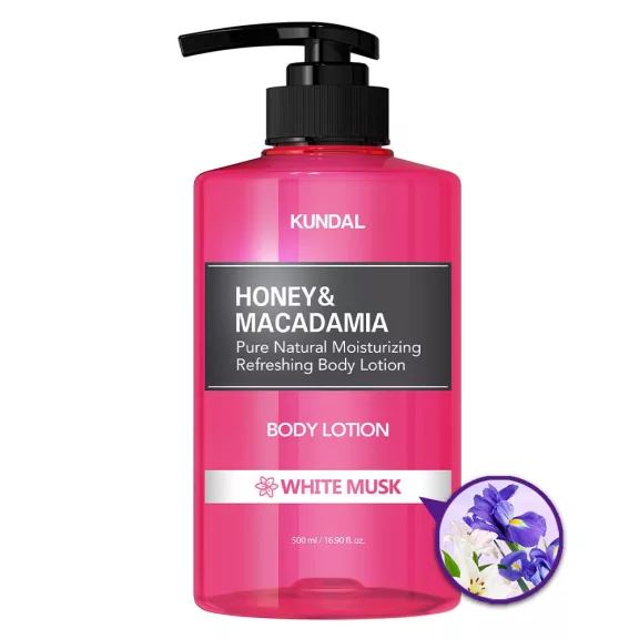 KUNDAL Honey&Macadamia Fehér Pézsma testápoló lotion Aloe vera kivonattal 500 ml KUNDAL Honey&Macadamia Fehér Pézsma testápoló lotion Aloe vera kivonattal 500 ml