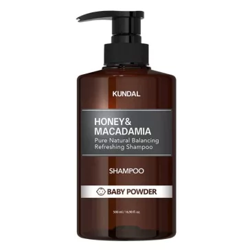   KUNDAL Honey&Macadamia Baby Powder sampon proteinnel és 32 féle természetes növényi kivonattal 500 ml