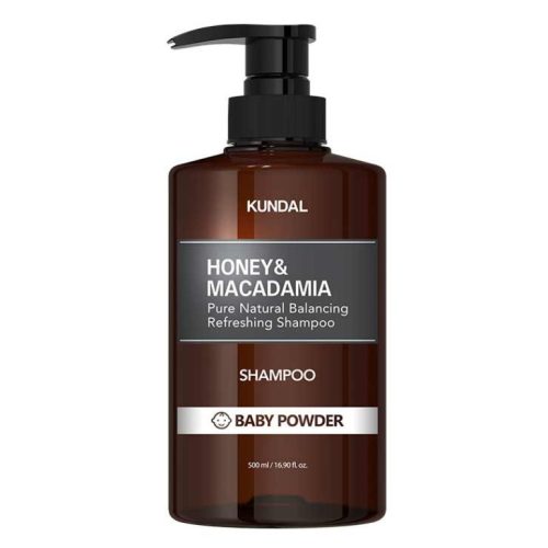 KUNDAL Honey&Macadamia Baby Powder sampon proteinnel és 32 féle természetes növényi kivonattal 500 ml