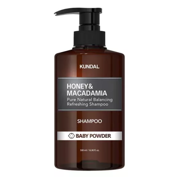 KUNDAL Honey&Macadamia Baby Powder sampon proteinnel és 32 féle természetes növényi kivonattal 500 ml