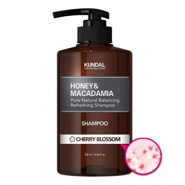   KUNDAL Honey&Macadamia Cseresznyevirág sampon proteinnel és 32 féle természetes növényi kivonattal 500 ml