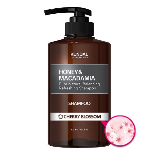 KUNDAL Honey&Macadamia Cseresznyevirág sampon proteinnel és 32 féle természetes növényi kivonattal 500 ml