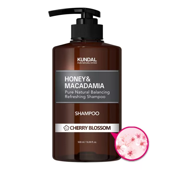 KUNDAL Honey&Macadamia Cseresznyevirág sampon proteinnel és 32 féle természetes növényi kivonattal 500 ml KUNDAL Honey&Macadamia Cseresznyevirág sampon proteinnel és 32 féle természetes növényi kivonattal 500 ml