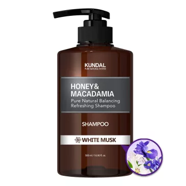   KUNDAL Honey&Macadamia Fehér Pézsma sampon proteinnel és 32 féle természetes növényi kivonattal 500 ml