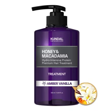   KUNDAL Honey&Macadamia Amber Vanilla intenzív, proteines hajápoló balzsam 29 féle természetes növényi kivonattal 500 ml