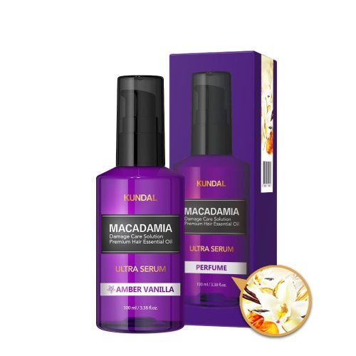 KUNDAL Macadamia Amber Vanilla intenzív hajápoló szérum-olaj 15 féle természetes növényi olajjal 100 ml