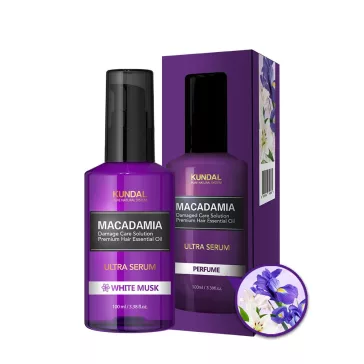   KUNDAL Macadamia Fehér Pézsma intenzív hajápoló szérum-olaj 15 féle természetes növényi olajjal 100 ml