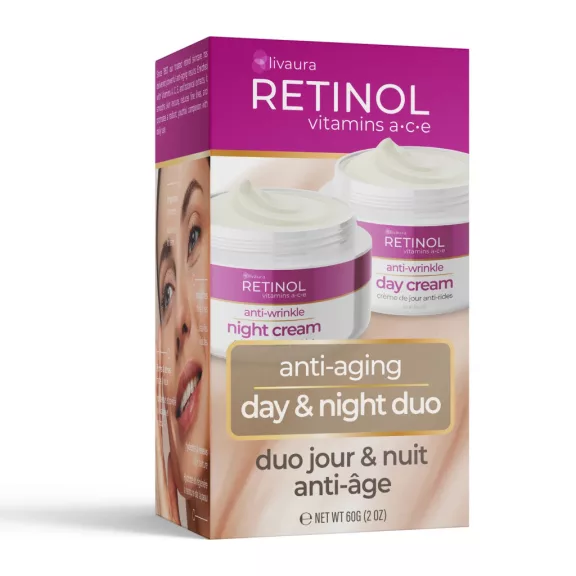 LIVAURA RETINOL Day & Night Duo nappali és éjszakai krémduó – 60 g LIVAURA RETINOL Day & Night Duo nappali és éjszakai krémduó – 60 g