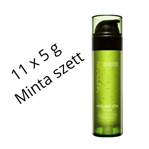 MAXCLINIC Hyaluron Vita arctisztító olaj és hab egyben hialuronsavval minta szett (11 x 5 g)
