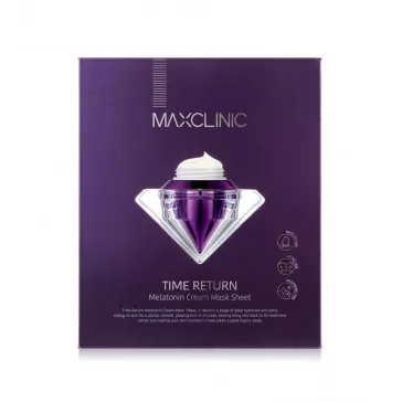   MAXCLINIC Time Return Melatonin ránctalanító, bőrszín-kiegyenlítő krémes maszk melatoninnal