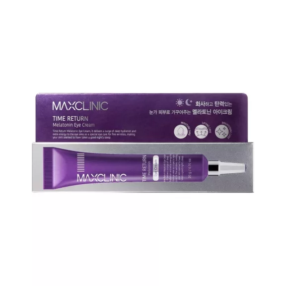 MAXCLINIC Time Return Melatonin ránctalanító, bőrszín-kiegyenlítő éjszakai szemkörnyékápoló krém melatoninnal MAXCLINIC Time Return Melatonin ránctalanító, bőrszín-kiegyenlítő éjszakai szemkörnyékápoló krém melatoninnal