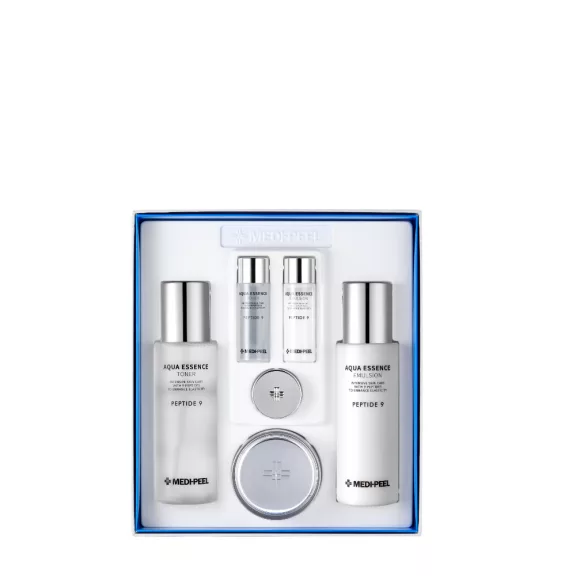 MEDI-PEEL Peptide 9 Premium feszesítő szett 9 féle peptiddel (250 ml + 30 ml tonik, 250 ml + 30 ml emulzió, 50 g + 10 g krém) MEDI-PEEL Peptide 9 Premium feszesítő szett 9 féle peptiddel (250 ml + 30 ml tonik, 250 ml + 30 ml emulzió, 50 g + 10 g krém)