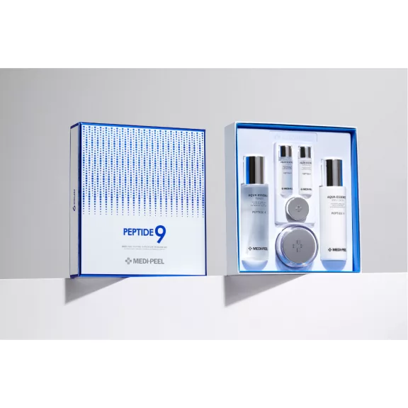 MEDI-PEEL Peptide 9 Premium feszesítő szett 9 féle peptiddel (250 ml + 30 ml tonik, 250 ml + 30 ml emulzió, 50 g + 10 g krém) MEDI-PEEL Peptide 9 Premium feszesítő szett 9 féle peptiddel (250 ml + 30 ml tonik, 250 ml + 30 ml emulzió, 50 g + 10 g krém)