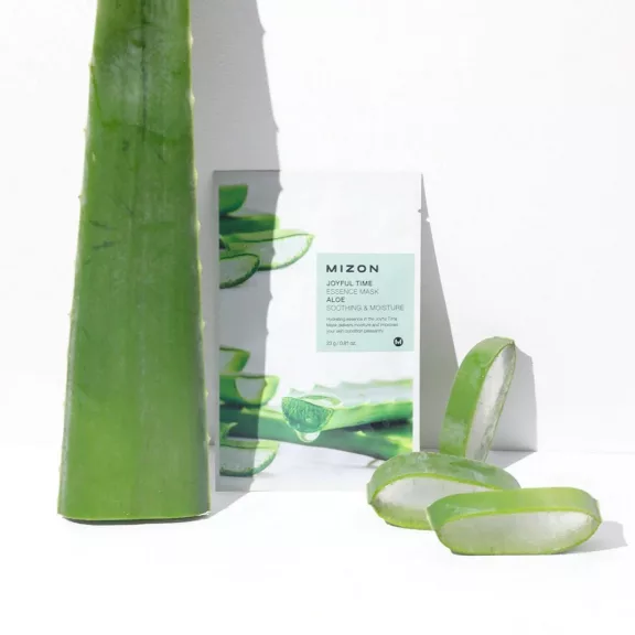 MIZON Joyful Time nyugtató és hidratáló hatású esszenciális maszk aloe vera kivonattal