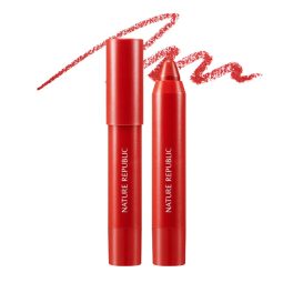 NATURE REPUBLIC By Flower Eco Crayon Lip Velvet - 04 Chilli Red