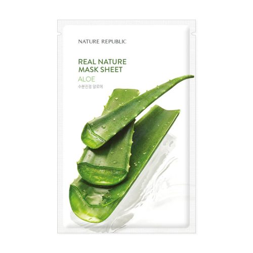 NATURE REPUBLIC Real Nature bőrnyugtató és bőrápoló maszk aloe kivonattal