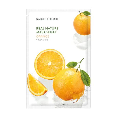 NATURE REPUBLIC Real Nature vitalizáló és frissítő maszk narancs kivonattal