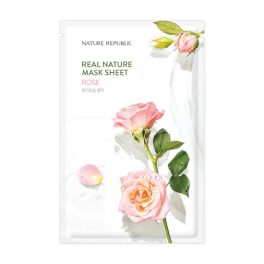   NATURE REPUBLIC Real Nature bőrnyugtató és revitalizáló maszk rózsa kivonattal