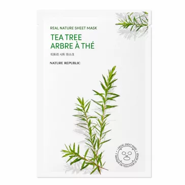   NATURE REPUBLIC Real Nature bőrnyugtató és pórusszabályzó maszk teafa kivonattal