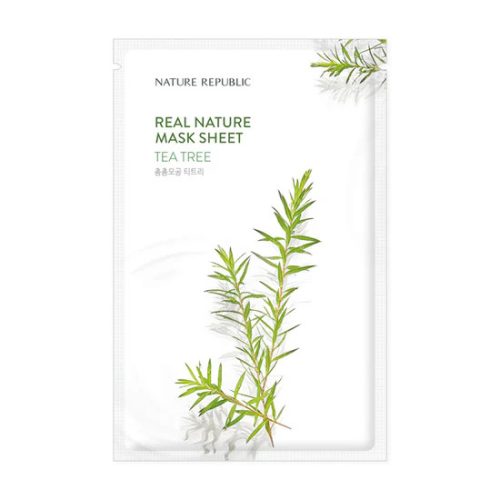NATURE REPUBLIC Real Nature bőrnyugtató és pórusszabályzó maszk teafa kivonattal