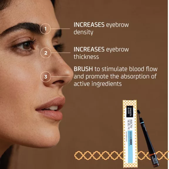 NUGGELA & SULÉ Brow Serum szemöldök dúsító, helyreállító szérum kefével, 5 ml