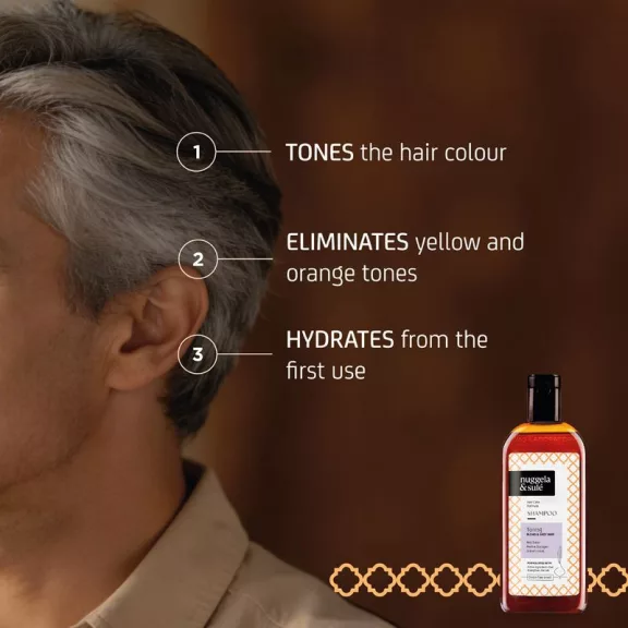 NUGGELA & SULÉ Toning Shampoo színhelyreállító sampon szőke és ősz hajra, 250 ml