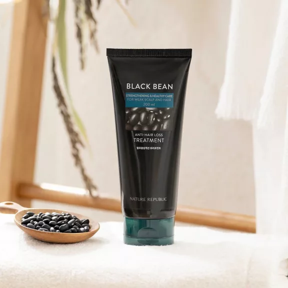 NATURE REPUBLIC revitalizáló, frissítő hajkondícionáló fekete bab kivonattal - közeli lejárat
