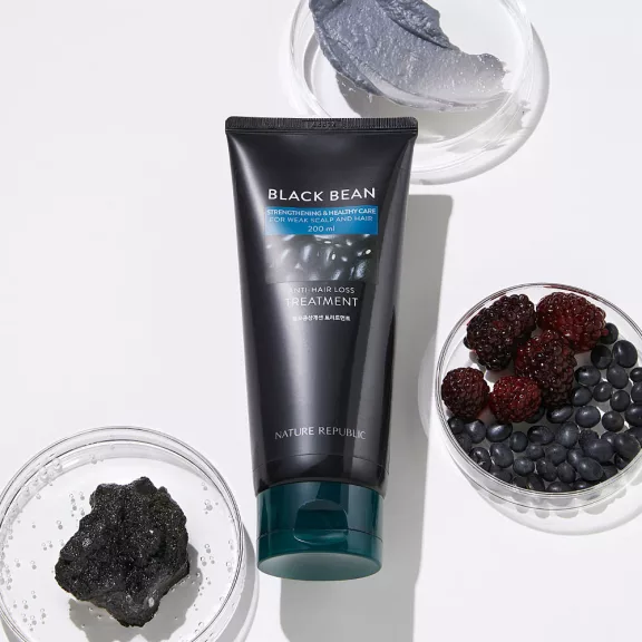 NATURE REPUBLIC revitalizáló, frissítő hajkondícionáló fekete bab kivonattal - közeli lejárat