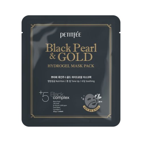 PETITFEE BLACK PEARL GOLD Hydrogel Mask Pack 1