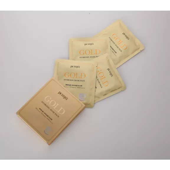 PETITFÉE Gold hidrogél maszk 5 x 32 g, arany, ginzeng és fecskefészek