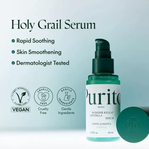 PURITO Wonder Releaf nyugtató és bőrregeneráló szérum Centella Asiatica kivonattal PURITO Wonder Releaf nyugtató és bőrregeneráló szérum Centella Asiatica kivonattal