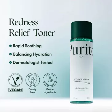   PURITO Wonder Releaf nyugtató és bőrregeneráló tonik Centella Asiatica kivonattal