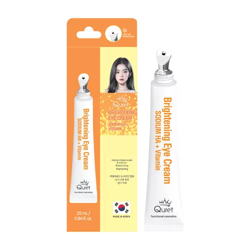 QURET Brightening bőrvilágosító és ránctalanító szemkörnyékápoló krém hialuronsavval és vitaminnal