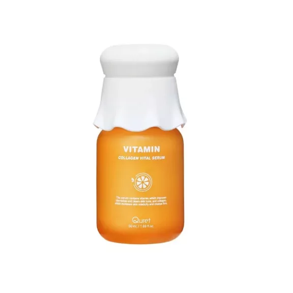 QURET Vitamin Collagen feszesítő és vitalizáló szérum vitaminnal és kollagénnel (+ ajándék szemkörnyékápoló krém)