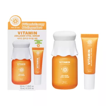   QURET Vitamin Collagen feszesítő és vitalizáló szérum vitaminnal és kollagénnel (+ ajándék szemkörnyékápoló krém)