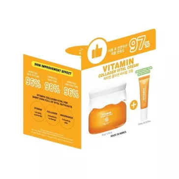   QURET Vitamin Collagen feszesítő és vitalizáló krém vitaminnal és kollagénnel (+ ajándék szemkörnyékápoló krém)