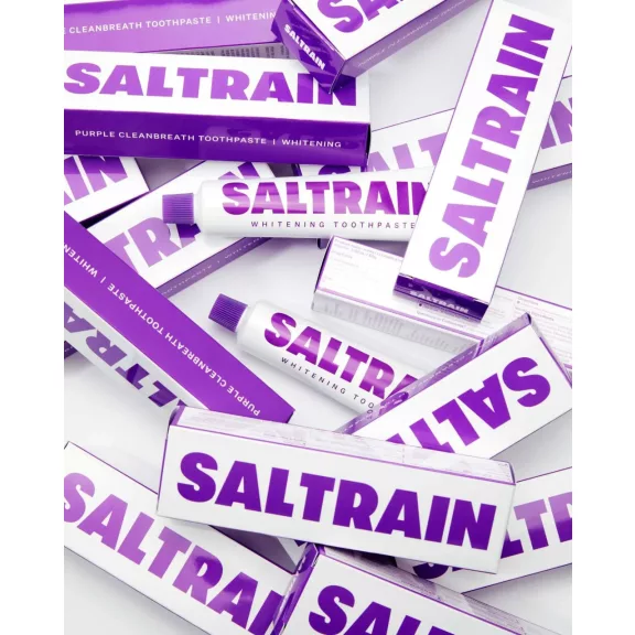 SALTRAIN Purple Cleanbreath prémium fehérítő fogkrém koreai szürke sóval SALTRAIN Purple Cleanbreath prémium fehérítő fogkrém koreai szürke sóval