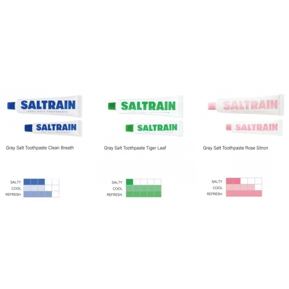 SALTRAIN Rose Citron prémium fluoridmentes fogkrém citrommal és koreai szürke sóval SALTRAIN Rose Citron prémium fluoridmentes fogkrém citrommal és koreai szürke sóval