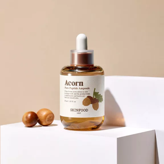 SKINFOOD Acorn Pore Peptide feszesítő és pórusszabályzó ampulla szérum makk kivonattal