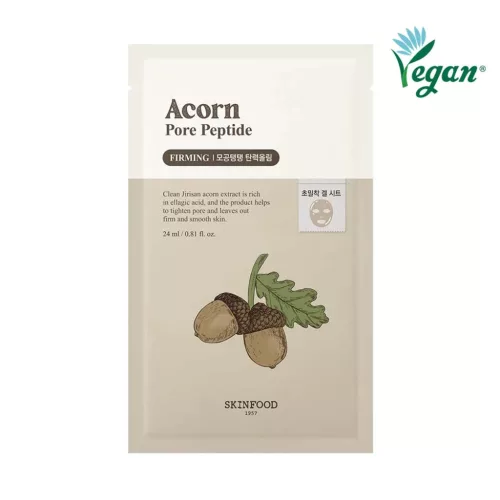 SKINFOOD Acorn Pore Peptide feszesítő és pórusszabályzó maszk makk kivonattal