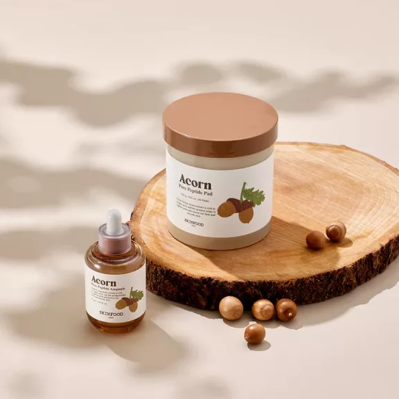 SKINFOOD Acorn Pore Peptide feszesítő és pórusszabályzó tonikkal átitatott korong makk kivonattal SKINFOOD Acorn Pore Peptide feszesítő és pórusszabályzó tonikkal átitatott korong makk kivonattal