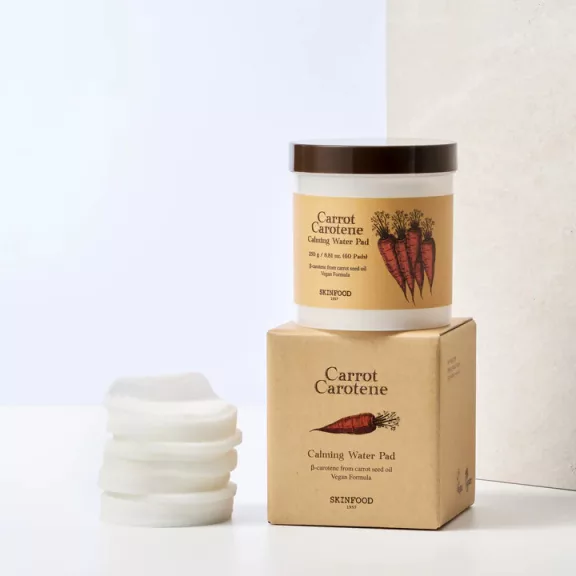 SKINFOOD Carrot Carotene hidratáló és nyugtató tonikkal átitatott korong sárgarépa kivonattal SKINFOOD Carrot Carotene hidratáló és nyugtató tonikkal átitatott korong sárgarépa kivonattal