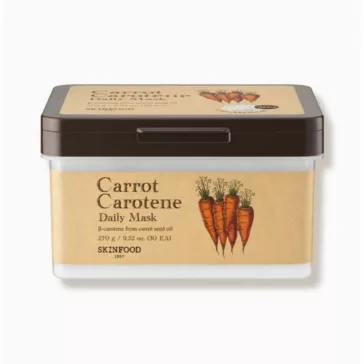   SKINFOOD Carrot Carotene hidratáló és nyugtató maszk csomag sárgarépa kivonattal (30 darab)