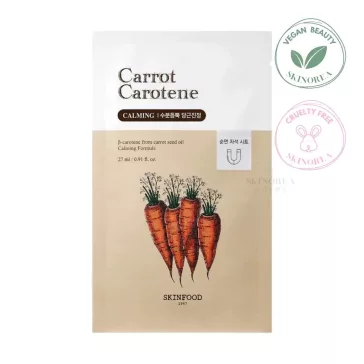   SKINFOOD Carrot Carotene hidratáló és nyugtató maszk sárgarépa kivonattal