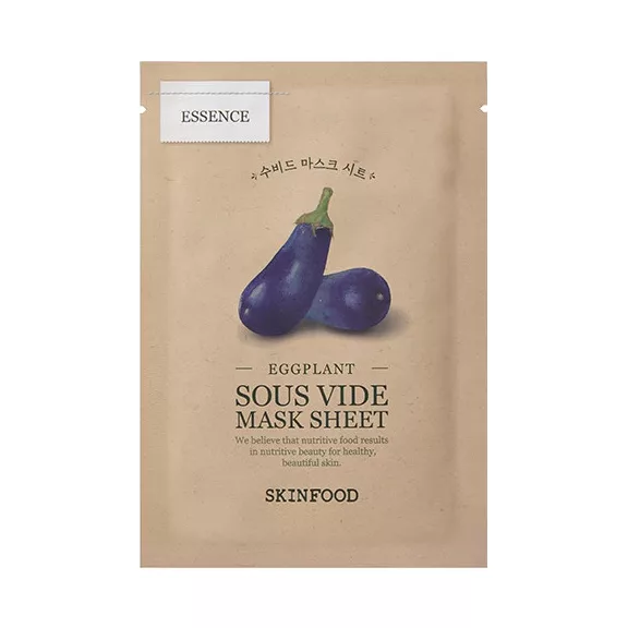 SKINFOOD Eggplant Sous Vide hidratáló és bőrsimító maszk padlizsán kivonattal