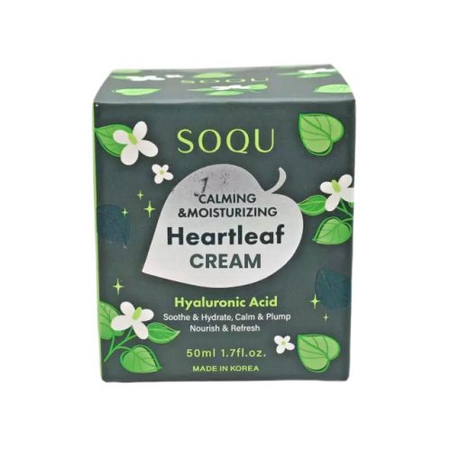 SOQU Heartleaf bőrnyugtató és hidratáló krém kaméleonlevél kivonattal