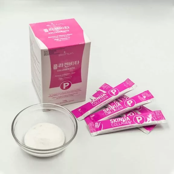 SKINUA Prémium halkollagént és C-vitamint tartalmazó étrend-kiegészítő italpor édesítőszerrel