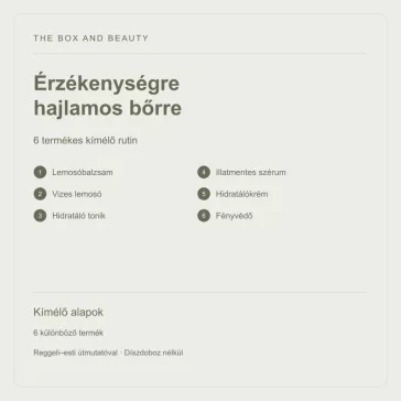   6 termékes koreai rutincsomag érzékenységre hajlamos bőrre – Kímélő alapok
